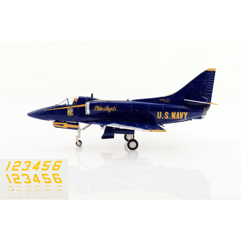 Avión en miniatura A-4F 'Blue Angels'US Navy 1979 season (with No.1 to No.6 airplanes decal)