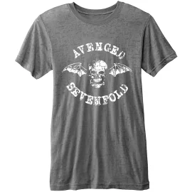 AVENGED SEVENFOLD - BurnOut Collar T-Shirt - Death Bat - Men