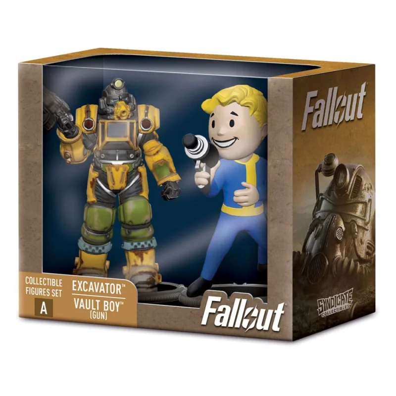 Fallout pack 2 figures Set A Excavator & Vault Boy (Gun) 7 cm