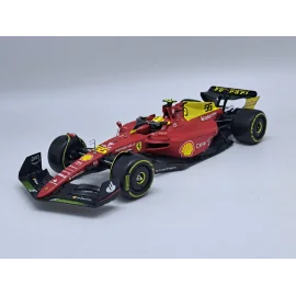 Coche en miniatura FERRARI F1 F1-75 TEAM SCUDERIA FERRARI 55 CARLOS SAINZ ITALIAN GRAND PRIX MONZA 2022 4TH (75 YEARS)