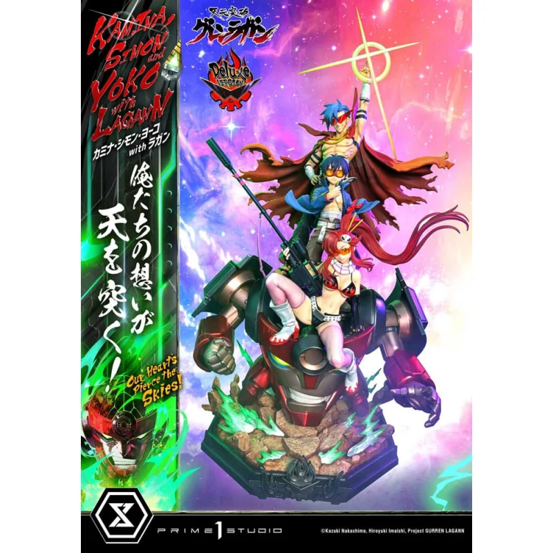 Gurren Lagann Ultimate Premium Masterline Series 1/4 Kamina, Simon & Yoko with Lagann Deluxe Version 97 cm