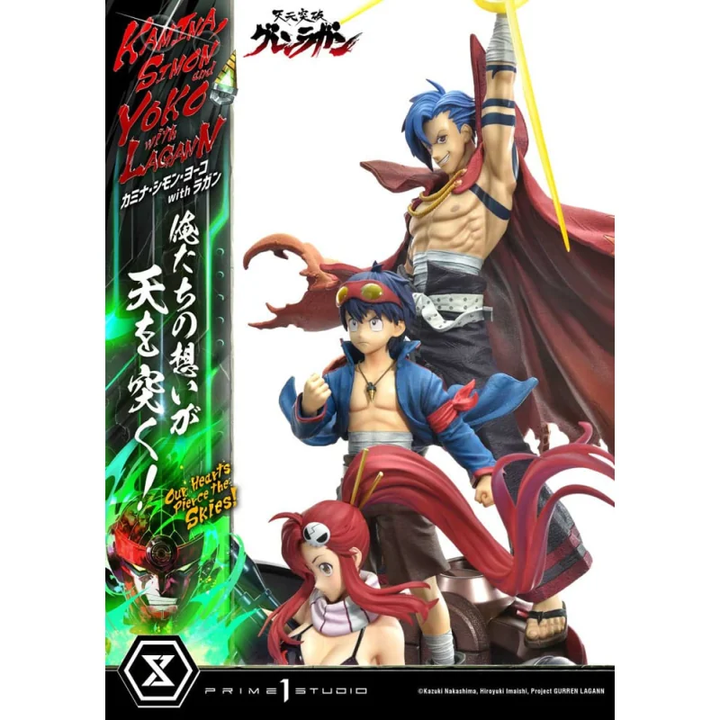 Gurren Lagann Ultimate Premium Masterline Series 1/4 Kamina, Simon & Yoko with Lagann Deluxe Version 97 cm