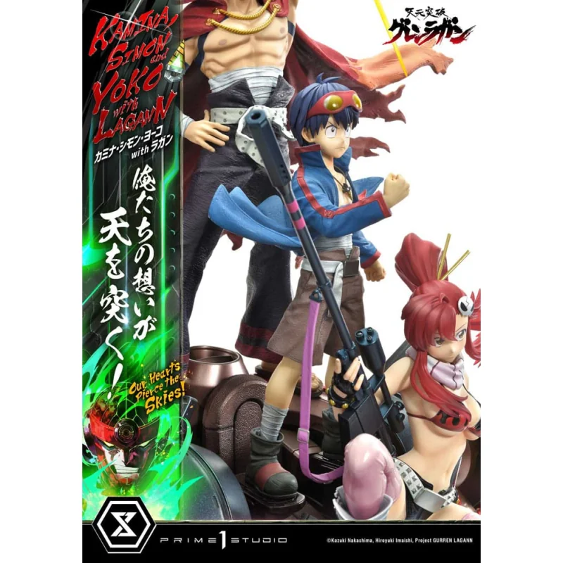 Gurren Lagann Ultimate Premium Masterline Series 1/4 Kamina, Simon & Yoko with Lagann Deluxe Version 97 cm