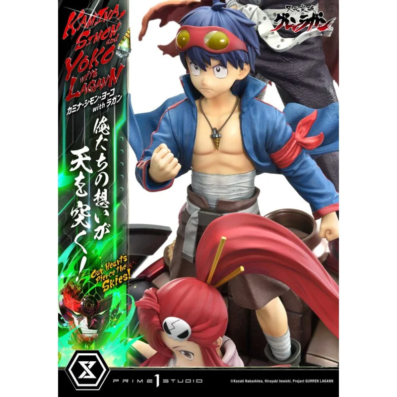 Gurren Lagann Ultimate Premium Masterline Series 1/4 Kamina, Simon & Yoko with Lagann Deluxe Version 97 cm