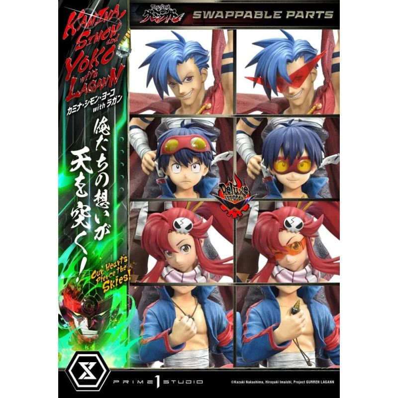 Gurren Lagann Ultimate Premium Masterline Series 1/4 Kamina, Simon & Yoko with Lagann Deluxe Version 97 cm