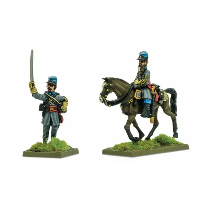 Confederate Officers Advancing (Foot & Mounted)