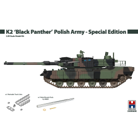 K2 'Black Panther' Polish Army - Special Edition' H2K35006 + ABER METAL BARREL + WORKABLE TRACKS