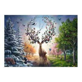 Original Ravensburger Quality puzzle The magic deer and the four seasons (1000 pieces)