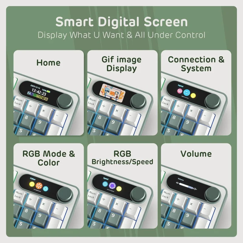 Royal Kludge S98 TFT Linear 98K Light Cloud QWERTY - RGB ANSI (ENG) Wireless Keyboard