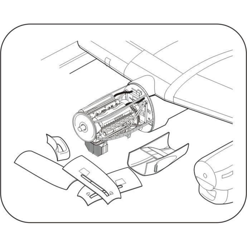 Avro Lancaster Mk.I / III - UN sistema del motor ( diseñado para ser utilizado con los kits de Airfix ) conjunto detallado con p