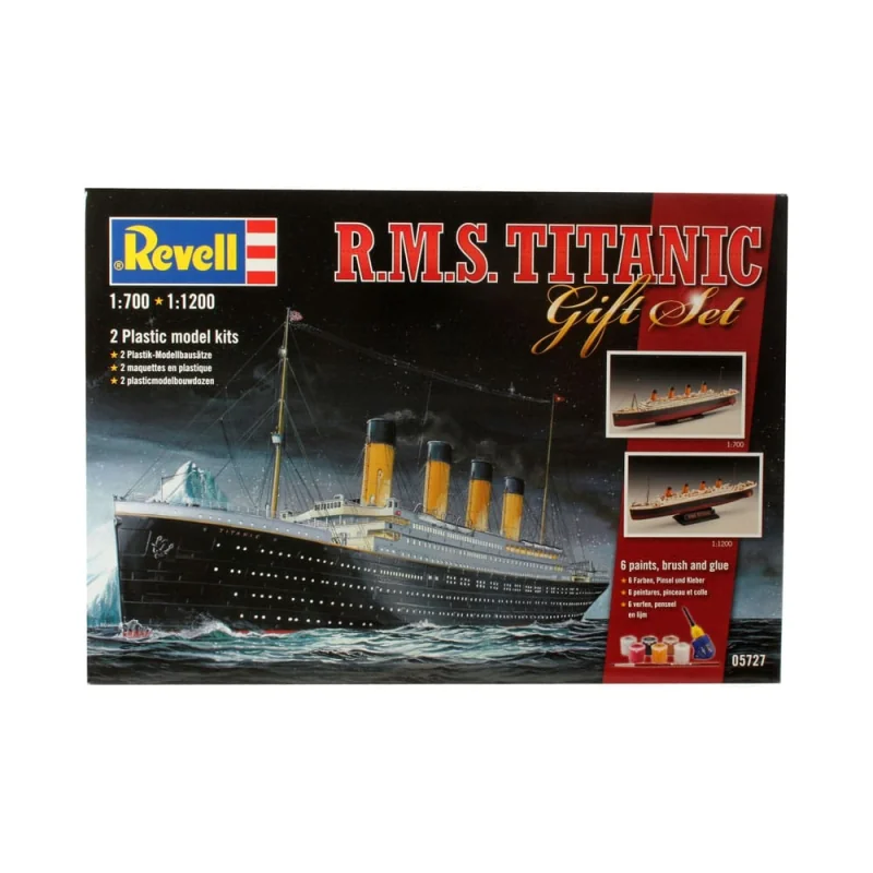 Gift-Set ,Titanic, 2 kits included plus paints, paint brush and glue