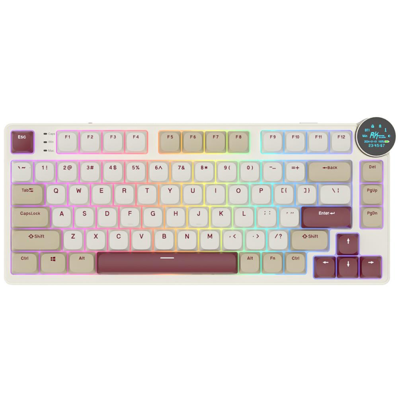 Royal Kludge N80 Tactile 80K Rosy Clouds - RGB ANSI (QWERTY) Wireless Keyboard