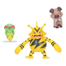 Pokémon pack 2 figures Battle Figure Set Chenipan, Rocabot, Elektek