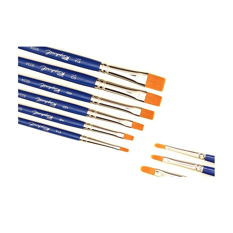 Raphaël Brushes - Kaerell Blue-Short Flat Brushes-Size 12