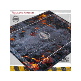 Blood Bowl neoprene play mat - Volkano Stadium