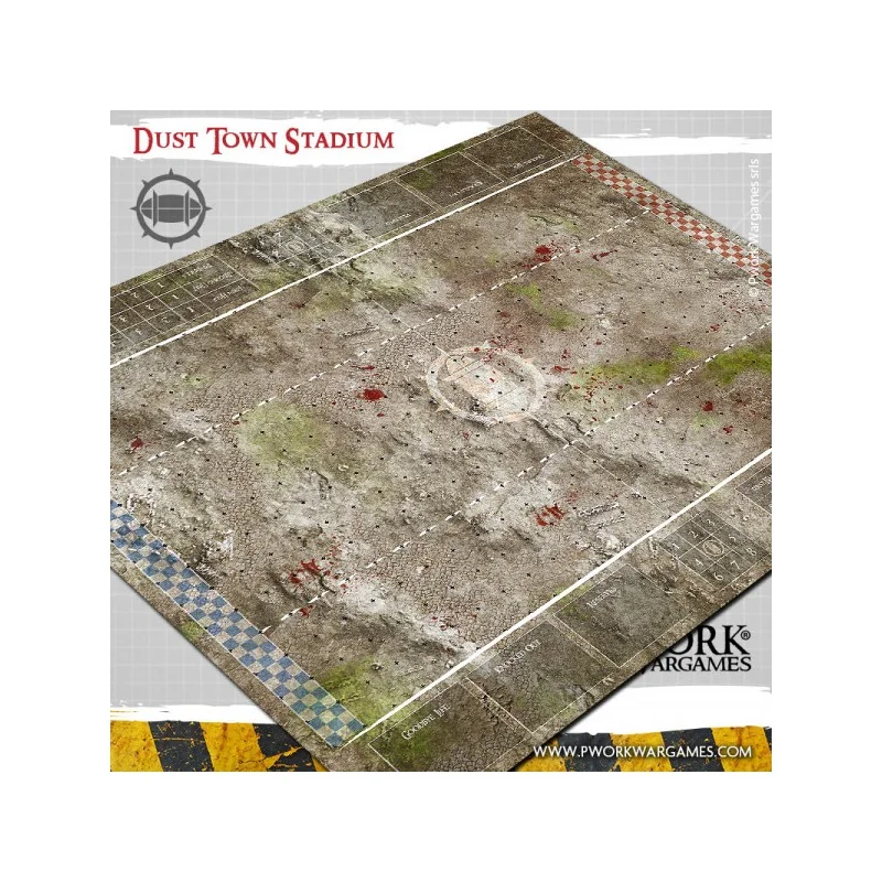 Blood Bowl neoprene playmat - Dust Town Stadium