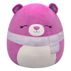 Squishmallows plush toy Purple Bear with Closed Eyes and Scarf Crisanta 50 cm