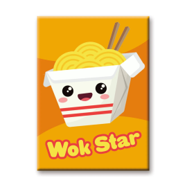 Kawaii Food: Wok Star Flat Magnet