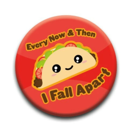 Kawaii Food: Taco Pinback Button