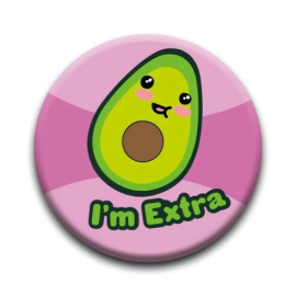 Kawaii Foods: Avocado Pinback Button