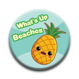 Kawaii Foods: Pineapple Pinback Button