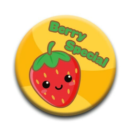 Kawaii Foods: Strawberry Pinback Button