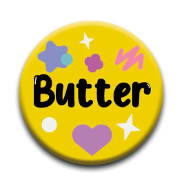 K-Pop: Butter round pinback button