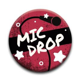 K-Pop: Mic Drop round pinback button