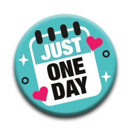 K-Pop: Just one day round pinback button