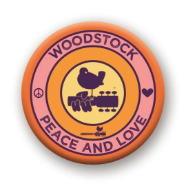 Woodstock: Circle Pinback Button