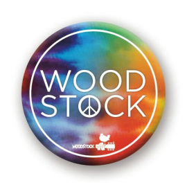 Woodstock: Tie-dye pinback button