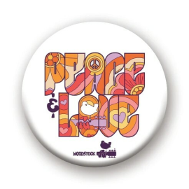 Woodstock: Peace and Love Pinback Button