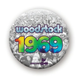 Woodstock: Crowd Pinback Button