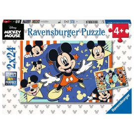 Puzzles 2x24 p - At the cinema / Disney Mickey Mouse