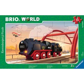 15 p frame puzzle - Steam locomotive / BRIO