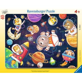 Frame puzzle 30-48 p - Animals in space