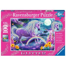 Puzzle 100 p XXL - Glittering Unicorn (Glitter Collection)