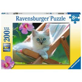 Puzzle 200 p XXL - White kitten