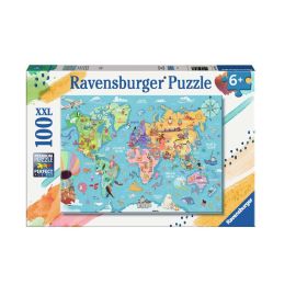 Puzzle 100 p XXL - The world map