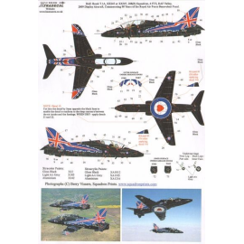  Calcomanía BAe Hawk T.1A (1) XX245 or XX307 208(R) Squadron, 4TFS RAF Valley, 2009 Display aircraft Commemorating 90 Years of t