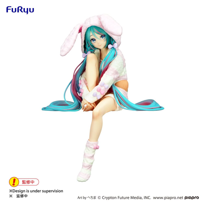 HATSUNE MIKU - Rabbit Ear Hood Pajama - Noodle Stopper Statuette 14cm