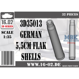 German 5,5cm Flak shells