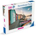 Puzzle 500 p - Casas flotantes en Smögen, Suecia (Rompecabezas destacado, escandinavo)