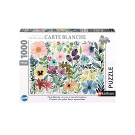 Nathan puzzle 1000 p - El herbario de bonitas flores de acuarela / Jennifer Lefèvre (Colección Carte Blanche)