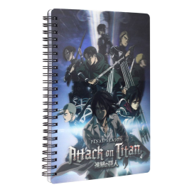 Attack on Titan notebook 3D effect Group