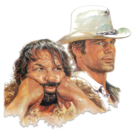 Bud Spencer & Terence Hill 3D metal sign Bud & Terence 45 x 45 cm