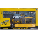 Caja NEW HOLLAND con máquinas, edificios y accesorios