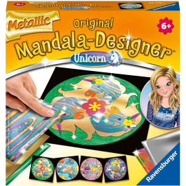  Mandala-Designer Unicornio Metálico