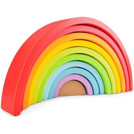 Arco iris de apilamiento de madera