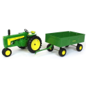 JOHN DEERE 730 para cultivos en hileras con remolque barcaza